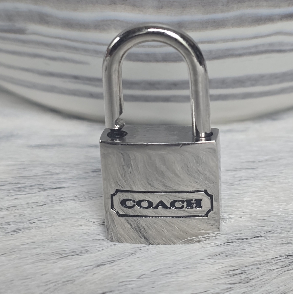 Coach Vintage Metallic Silver Padlock No Key